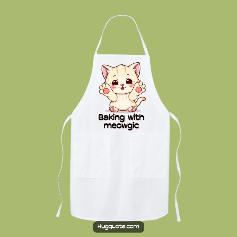 Funny Kitten Hug Apron: Cook with Playful Charm!