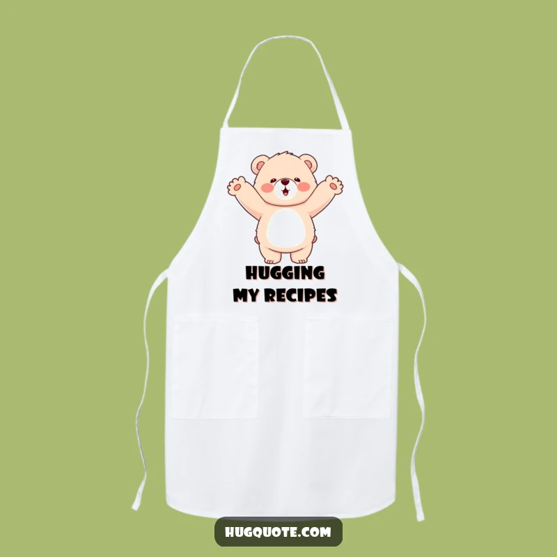 Funny Bear Hug Apron: Fluffy Bear Chef Hugs Air - Kitchen Humor!