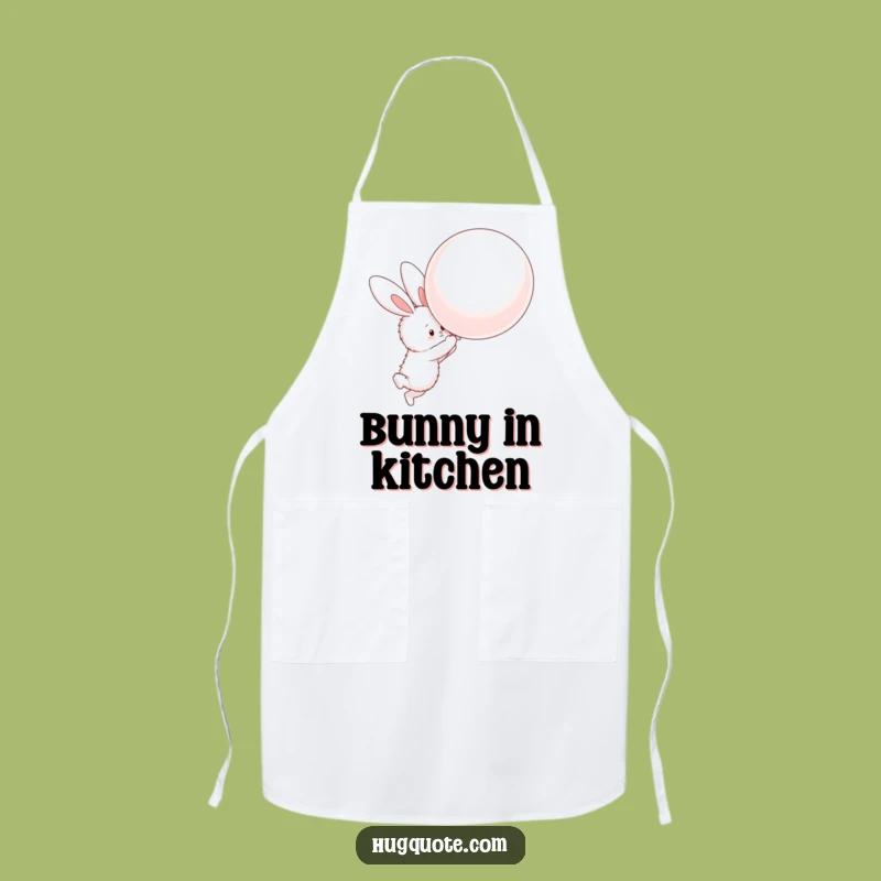 Funny Bunny Balloon Hug Apron: Bake with Adorable Fun!