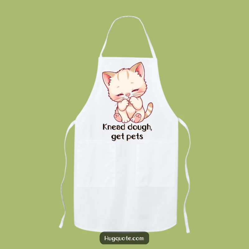 Funny Kitten Nuzzle Apron, Cute Cat Character Wear for Cozy Cooks