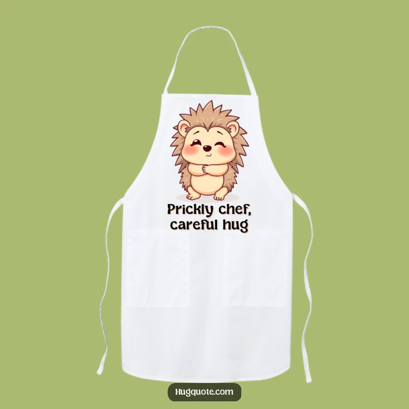 Funny Hedgehog Apron: Cook with a Gentle, Cautious Hug