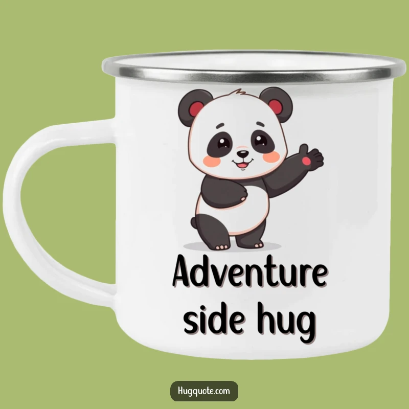 Durable Funny Panda Hug Camping Mug: Outdoor Cartoon Cheer Gift