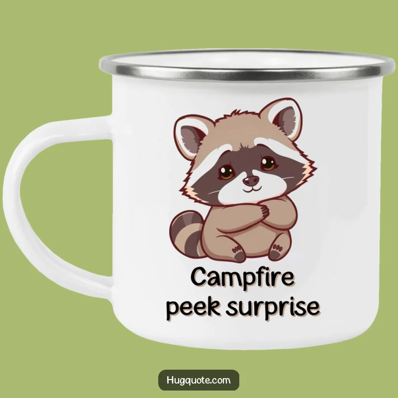 Funny Raccoon Camping Mug: Curious Hugs in the Great Outdoors