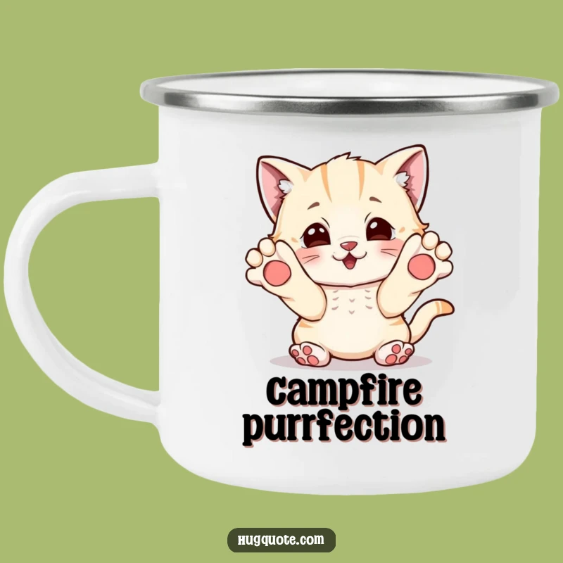 Funny Kitten Hug Camping Mug: Adventure with Playful Cuteness!