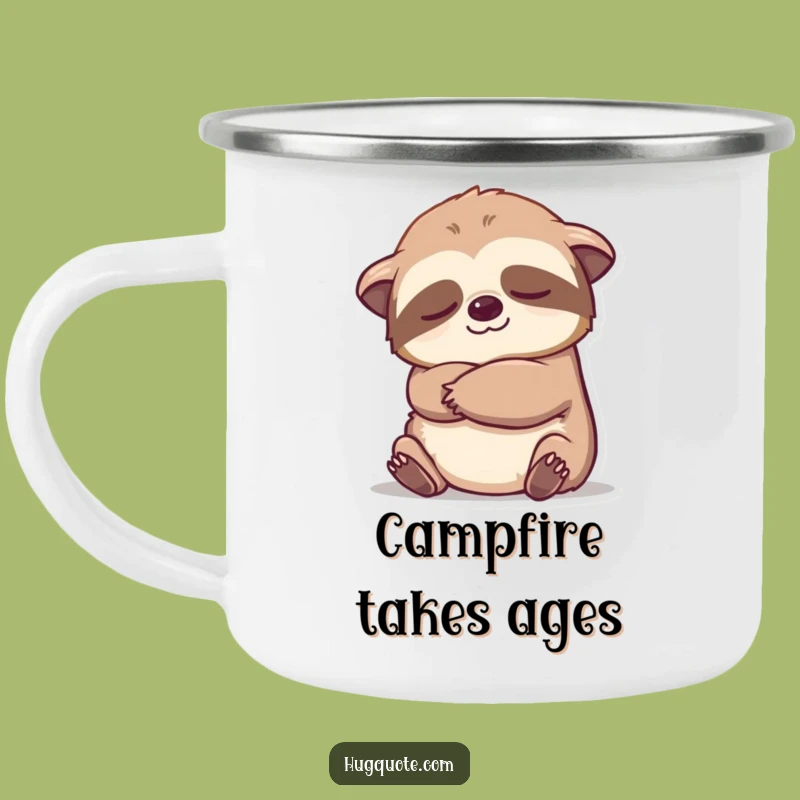 Durable Funny Sloth Embrace Camping Mug: Outdoor Slow Gift