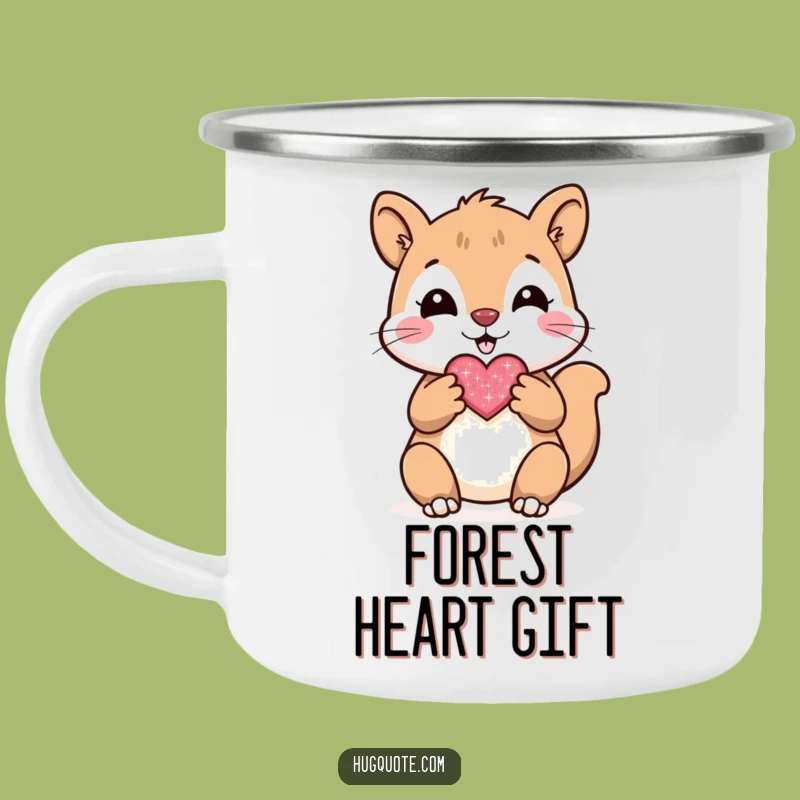 Funny Squirrel Heart Camping Mug: Adventure with Affection!
