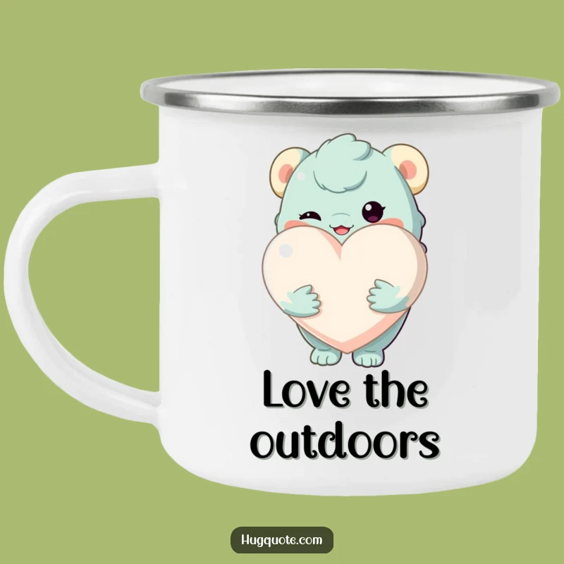 Durable Funny Creature Heart Camping Mug: Share Your Love on Adventures