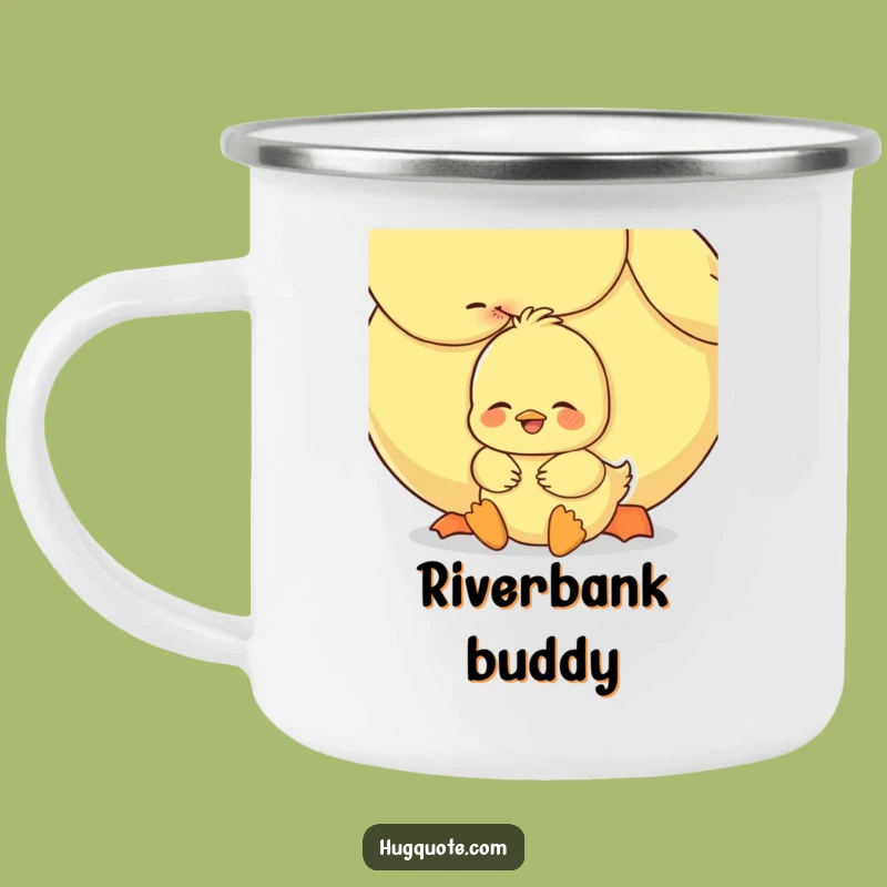Funny Duckling Hug Camping Mug: Adventure with Sweetness, Adorable Outdoor Gift