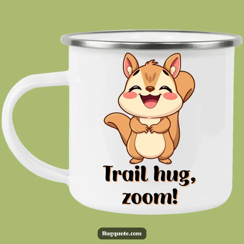 Funny Squirrel Camping Mug: Joyful Hugs Under the Stars