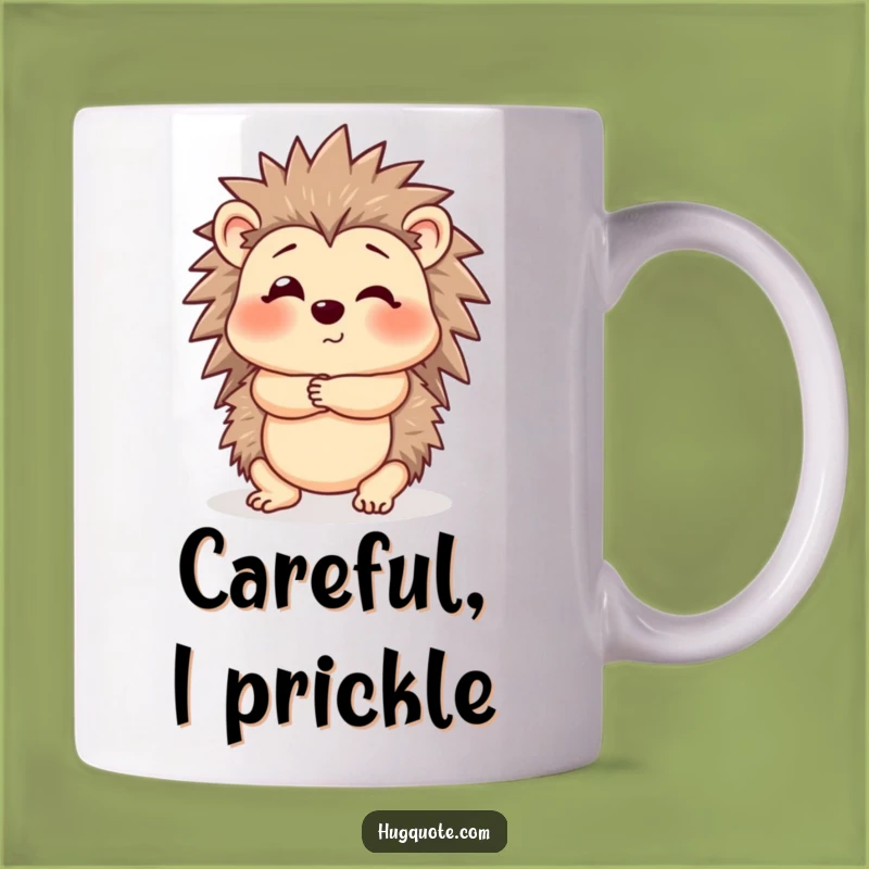 Funny Hedgehog Hug Mug: A Cautious Embrace for a Perfect Gift
