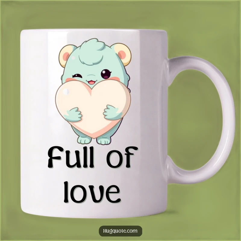 Funny Creature Heart Mug: Share Your Love with this Adorable Oversized Heart