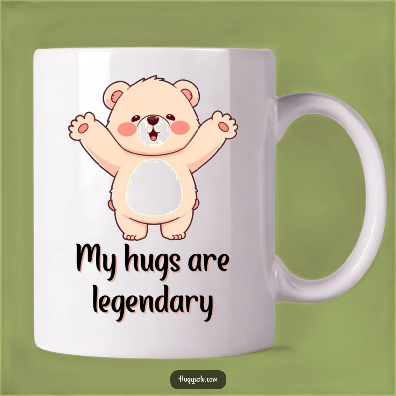 Funny Bear Hug Mug: Adorable Fluffy Bear Loves Empty Air - A Hilarious Gift!