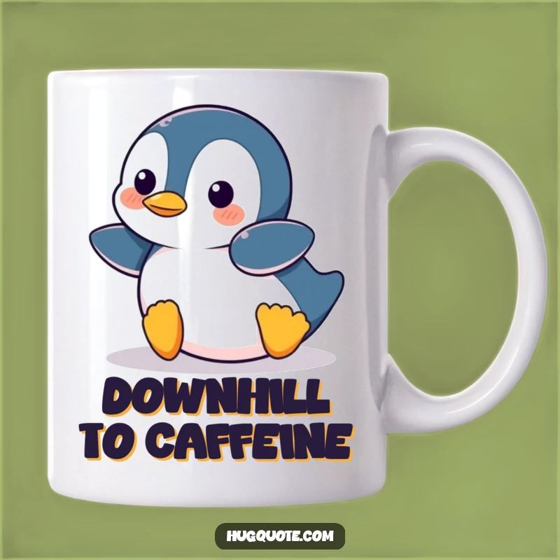 Funny Penguin Belly Slide Mug: Hilarious Cartoon Character Gift