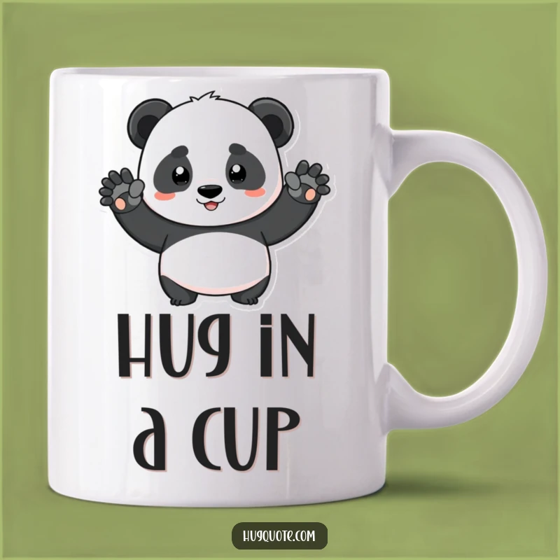 Funny Determined Panda Squeeze Mug - Hilarious Hug Gift for Friends