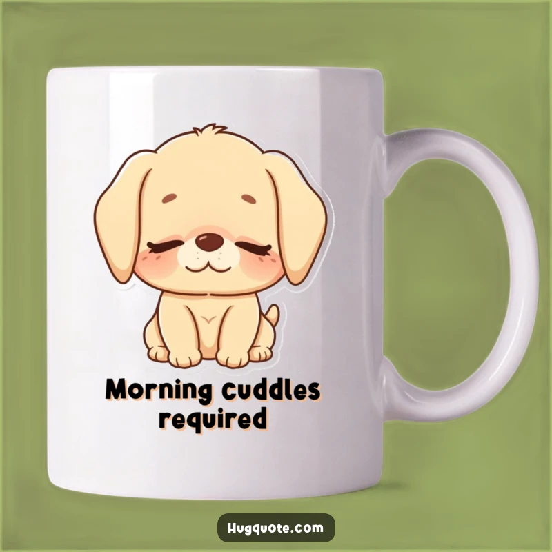 Funny Puppy Nuzzle Mug: Adorable Love and Hilarious Cuteness!