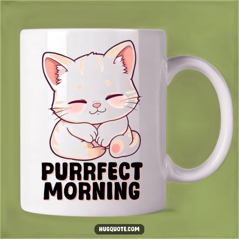 Funny Sleepy Kitten Embrace Mug: Cozy Comfort and Sweet Dreams Gift