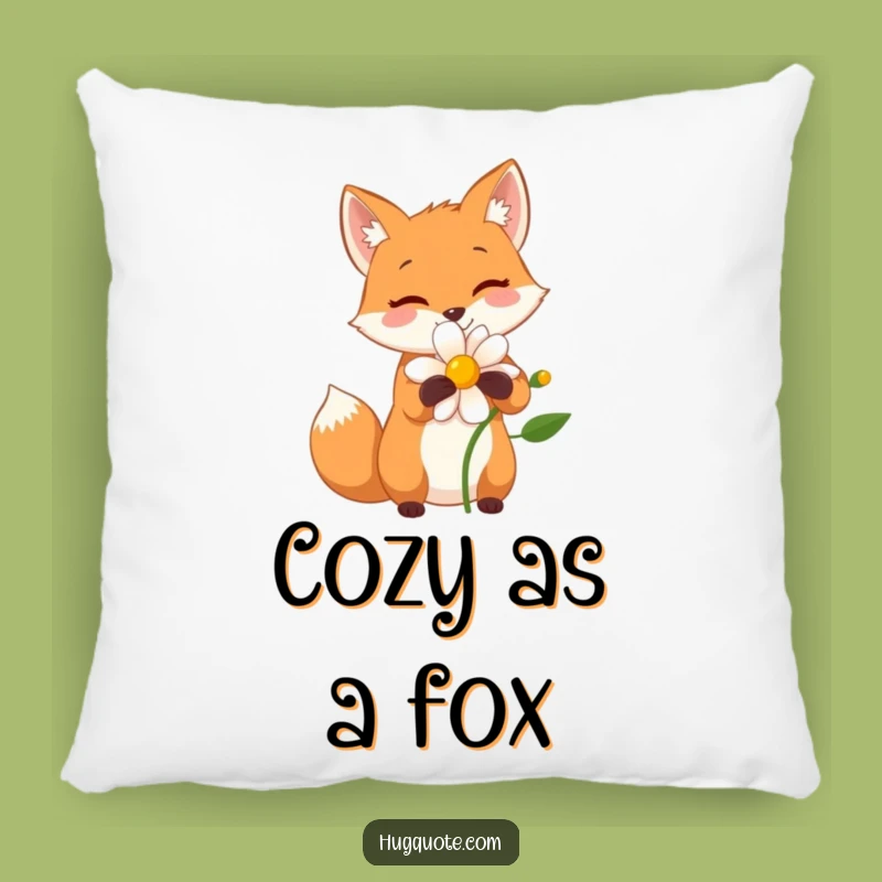Funny Fox Flower Hug Pillow: Cozy Comfort with a Natural Touch!
