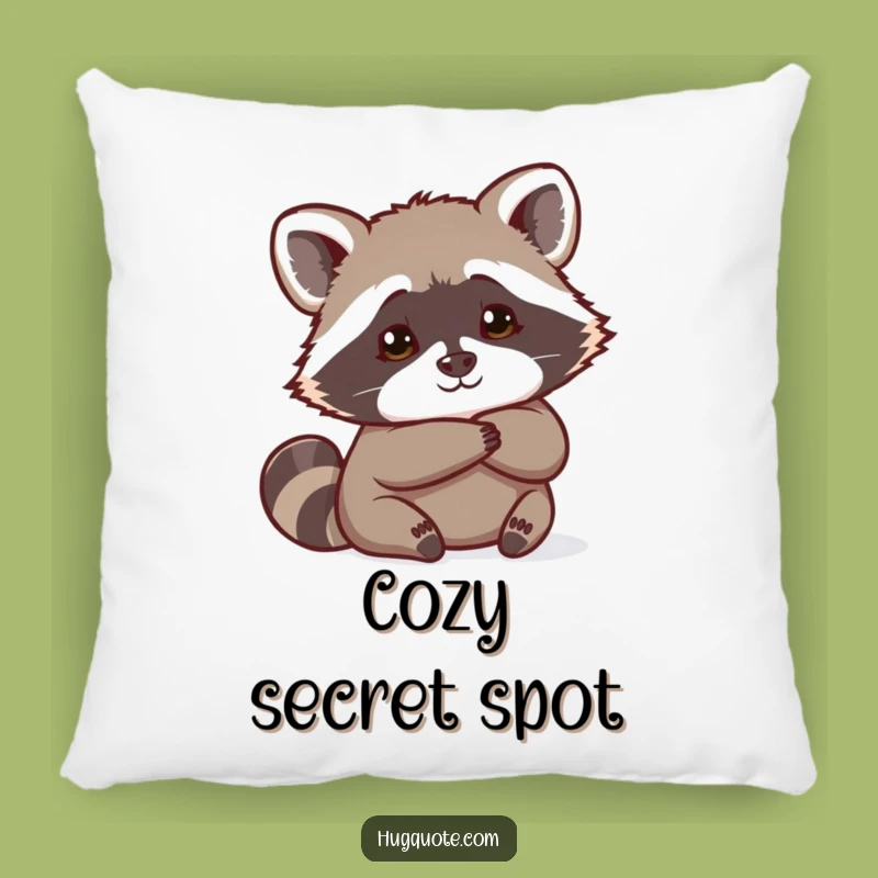 Funny Raccoon Pillow: Cozy Curiosity Behind a Hug