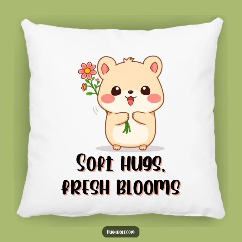 Funny Animal Flower Pillow: Snuggle Up with Cozy, Cheerful Comfort