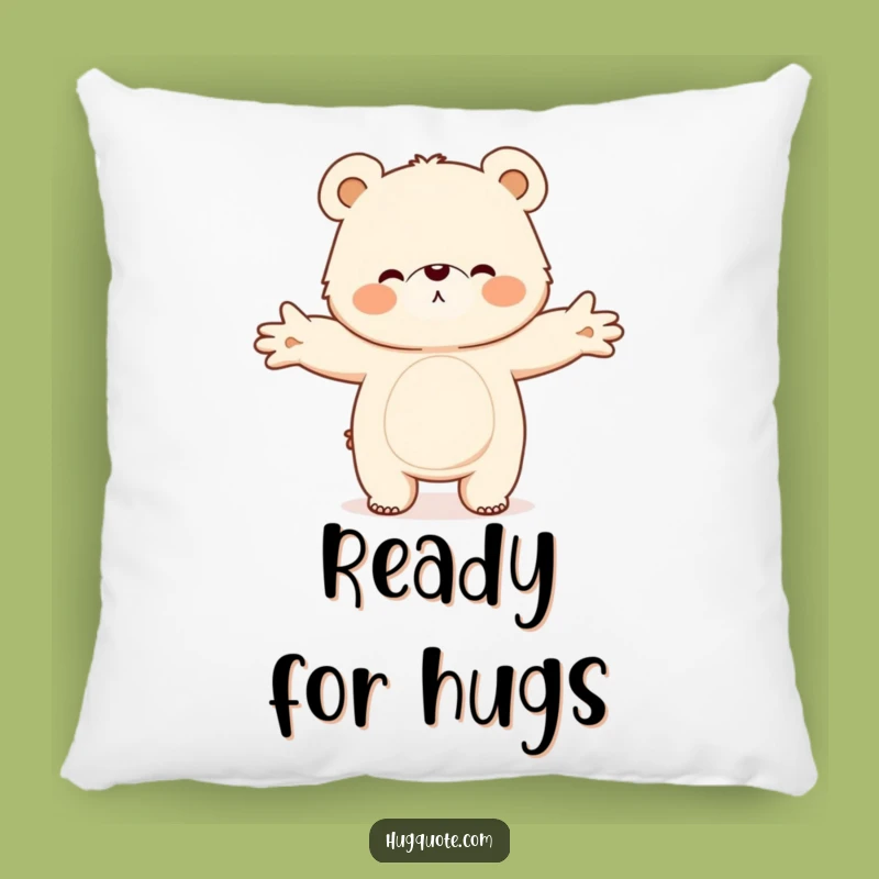 Funny Bear Hug Pillow, Cozy Fluffy Character Cushion for Snuggles