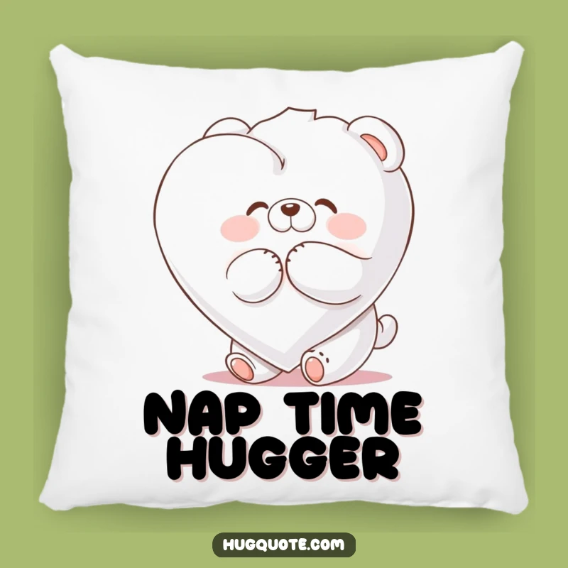 Funny Bear Marshmallow Heart Hug Pillow: Cozy Comfort with a Comical Touch!