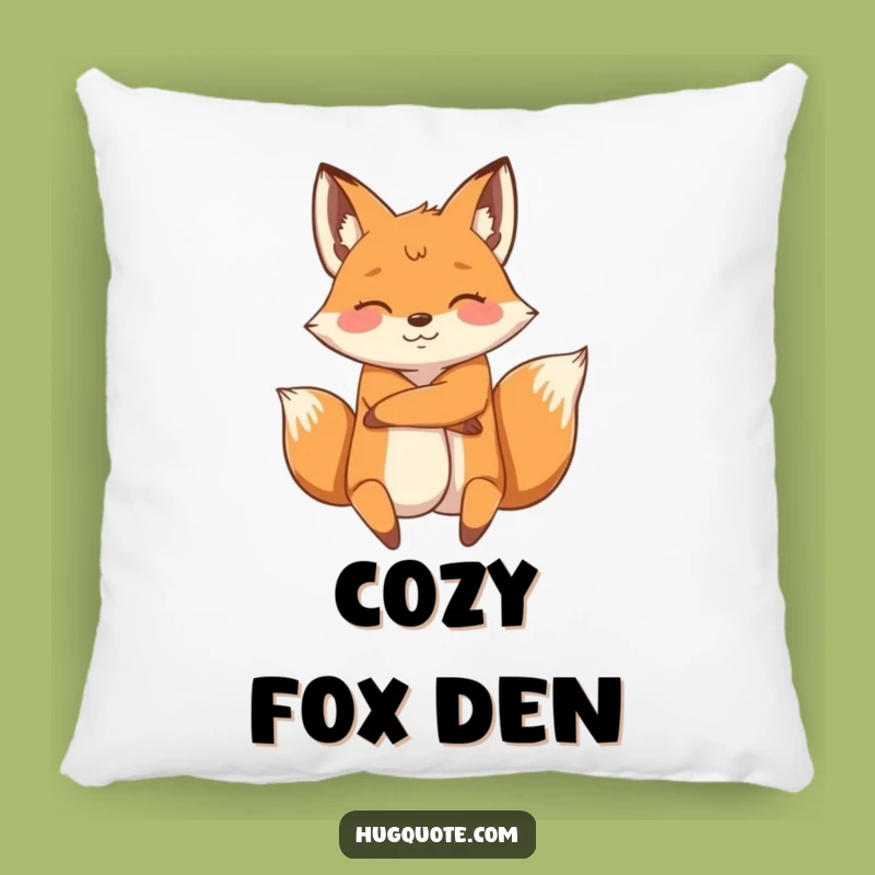 Funny Fox Hug Pillow, Energetic Character Cushion for Cozy Comfort