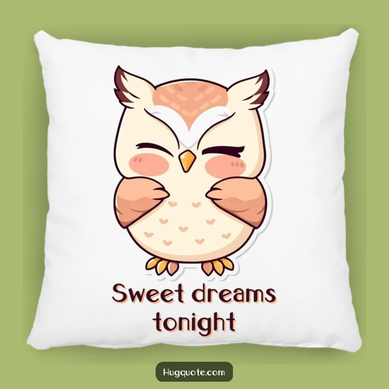 Funny Kawaii Owl Hug Pillow - Cozy Winking Companion Gift