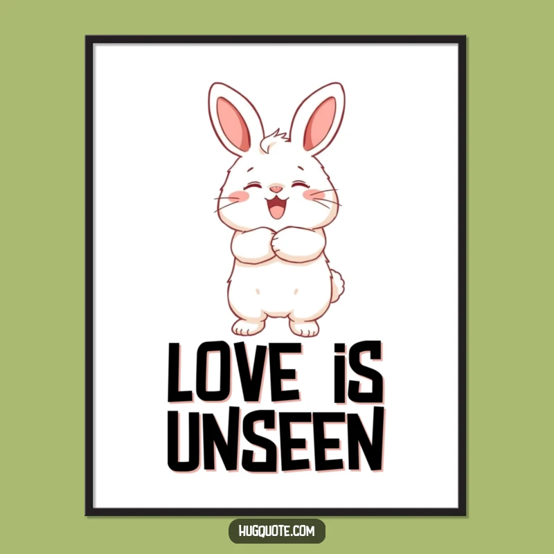 Funny Bunny Hug Digital Art: Instant Warmth and Joy