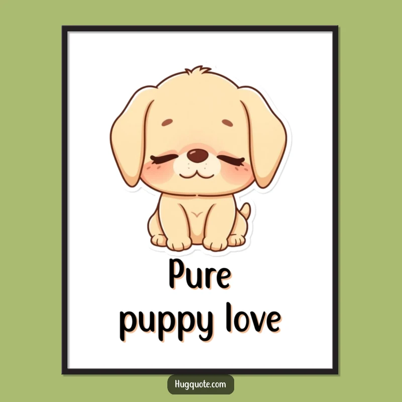 Funny Puppy Nuzzle Digital Art: Instant Adorable Decor!