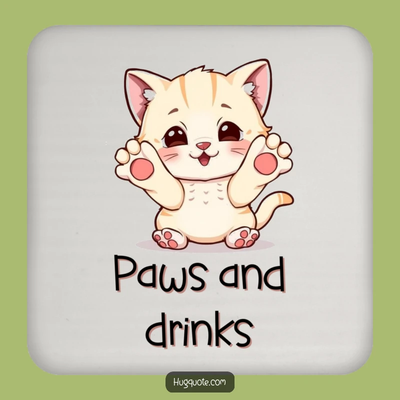 Funny Kitten Hug Coaster: Protect Surfaces with Playful Charm!