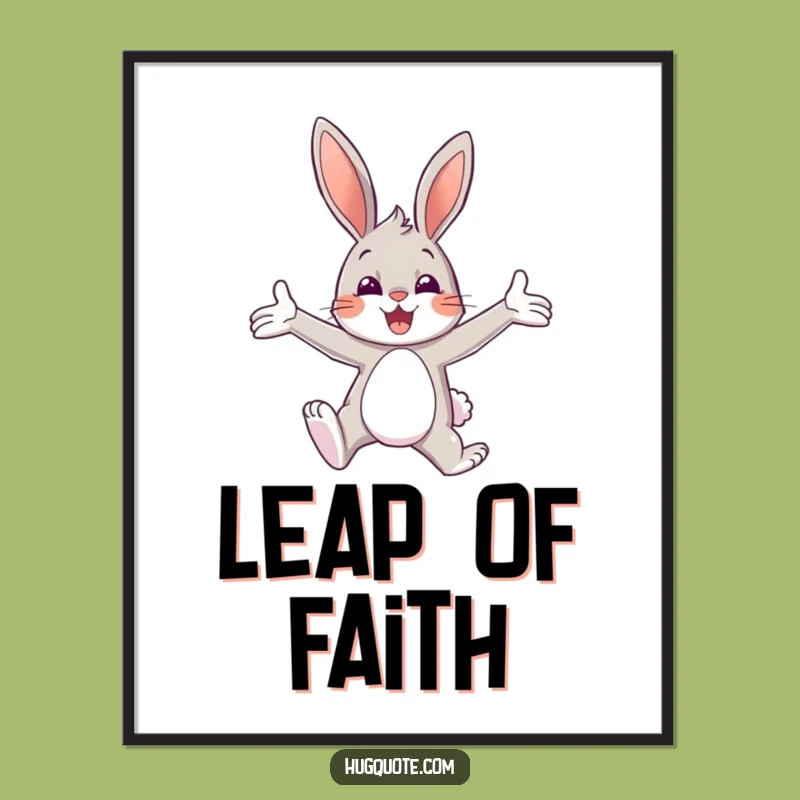 Funny Bunny Embrace Poster: Bring Joyful Energy to Your Walls!