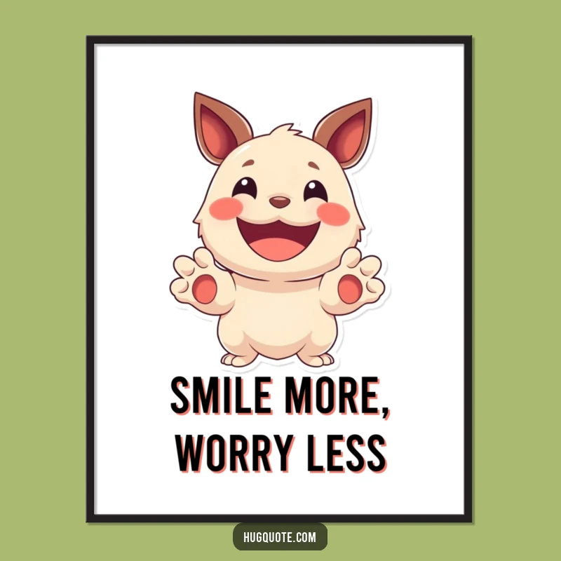 Funny Creature Paws Poster: Brighten Your Walls with a Joyful, Welcoming Smile