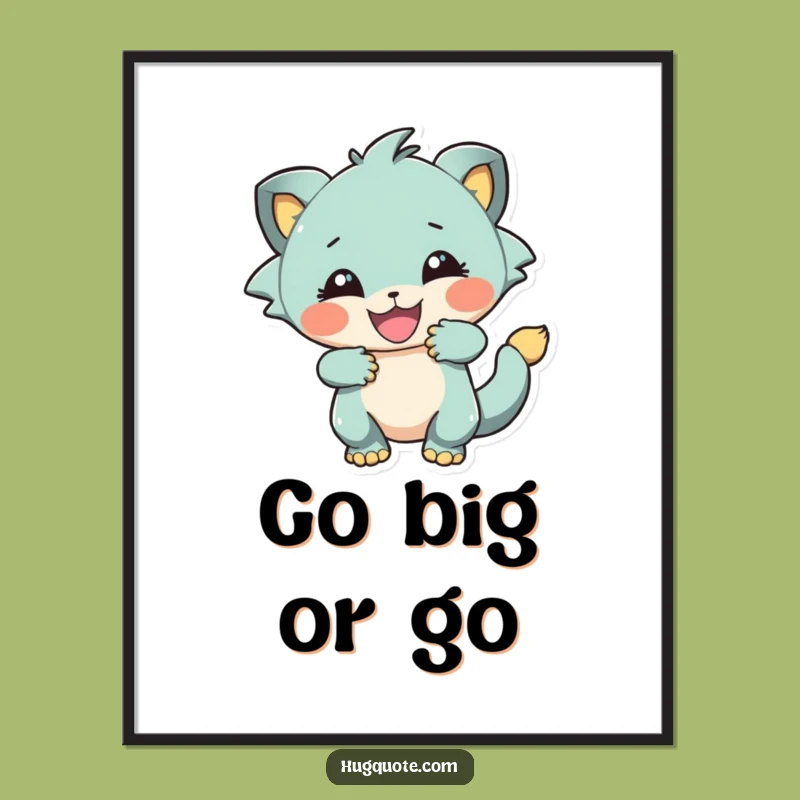 Funny Creature Embrace Poster: Inject Playful Energy into Your Wall Decor