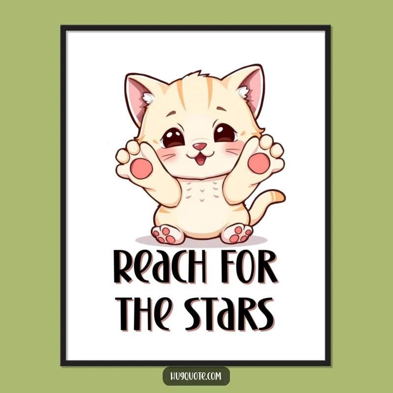 Funny Kitten Hug Poster: Bring Playful Art and Charm Home!