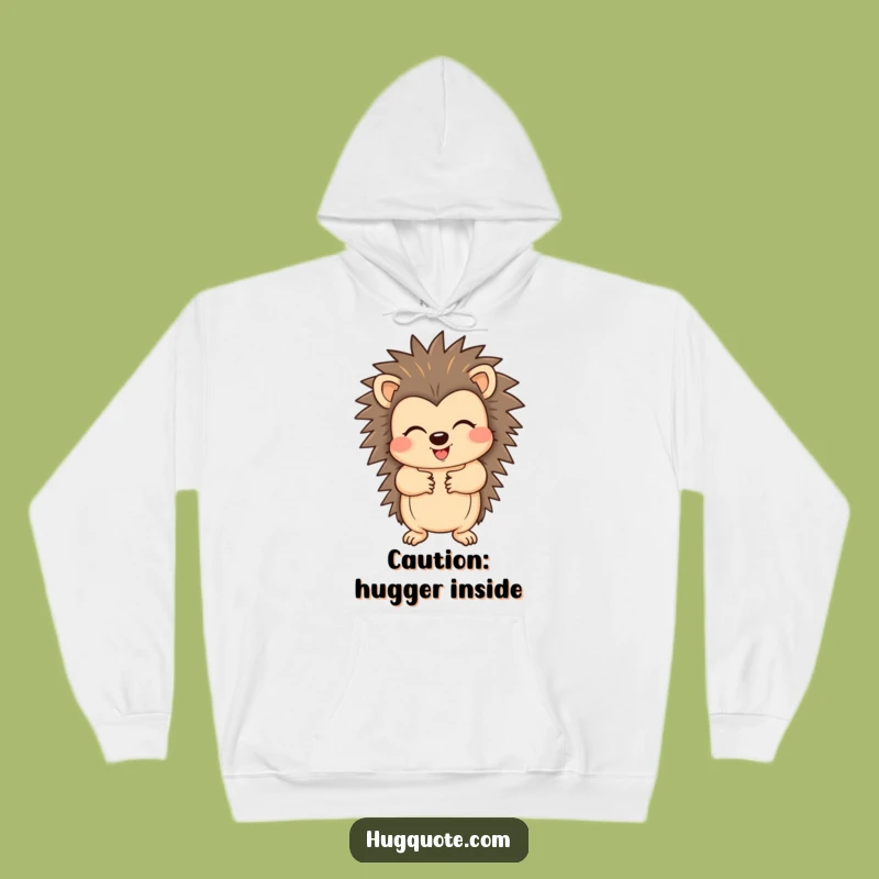 Cozy Funny Hedgehog Hoodie: Warm Hugs from a Happy Character