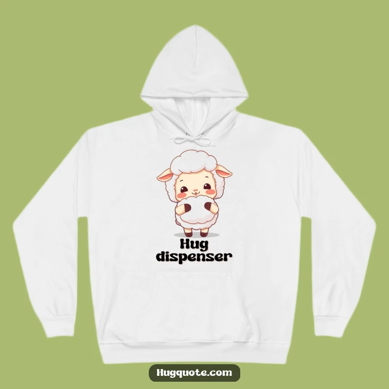 Cozy Funny Sheep Hug Hoodie: Snuggle Up with Fluffy Comfort, Perfect Warm Gift
