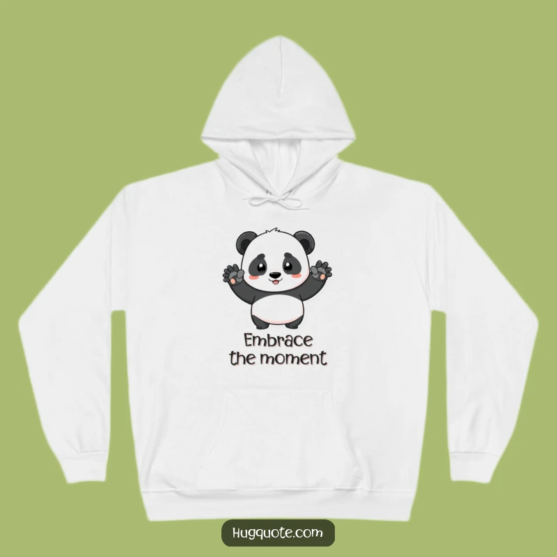 Funny Determined Panda Squeeze Hoodie - Cozy Comfort & Hugs
