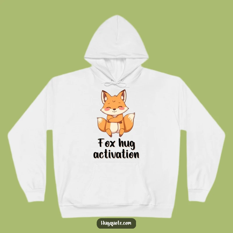 Funny Fox Cuddle Hoodie, Energetic Character Sweatshirt for Cozy Fun