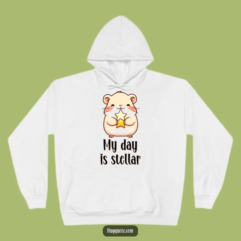 Funny Cheerful Hamster Star Hoodie - Cozy Comfort for Animal Lovers