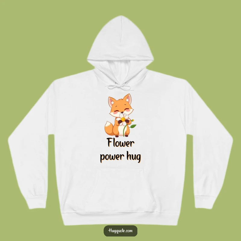 Funny Fox Flower Hug Hoodie: Cozy Up with Nature's Comical Charm!