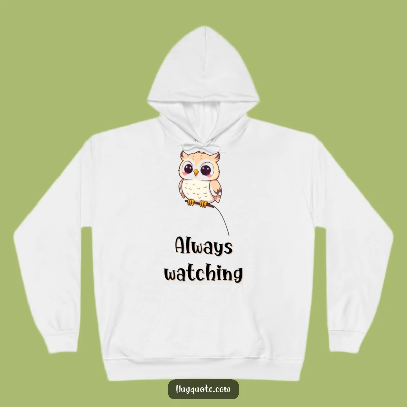 Funny Owl on Shoulder Hoodie: Cozy Up with Wise Humor