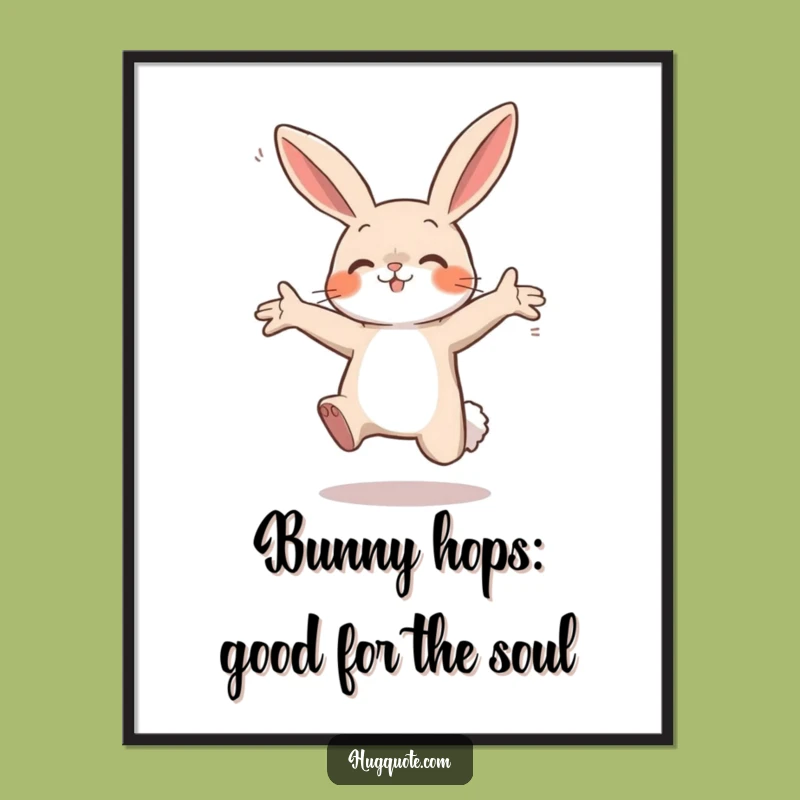 Free Printable Bunny Leap Wall Art: Whimsical Funny Downloadable Art!