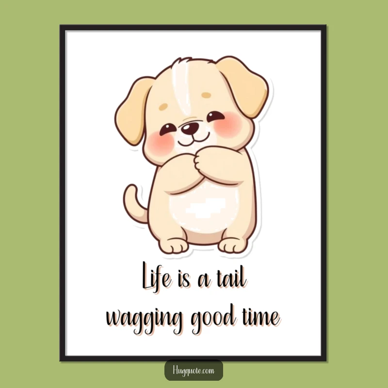 Free Printable Puppy Hug Wall Art - Adorable Downloadable Decor Gift