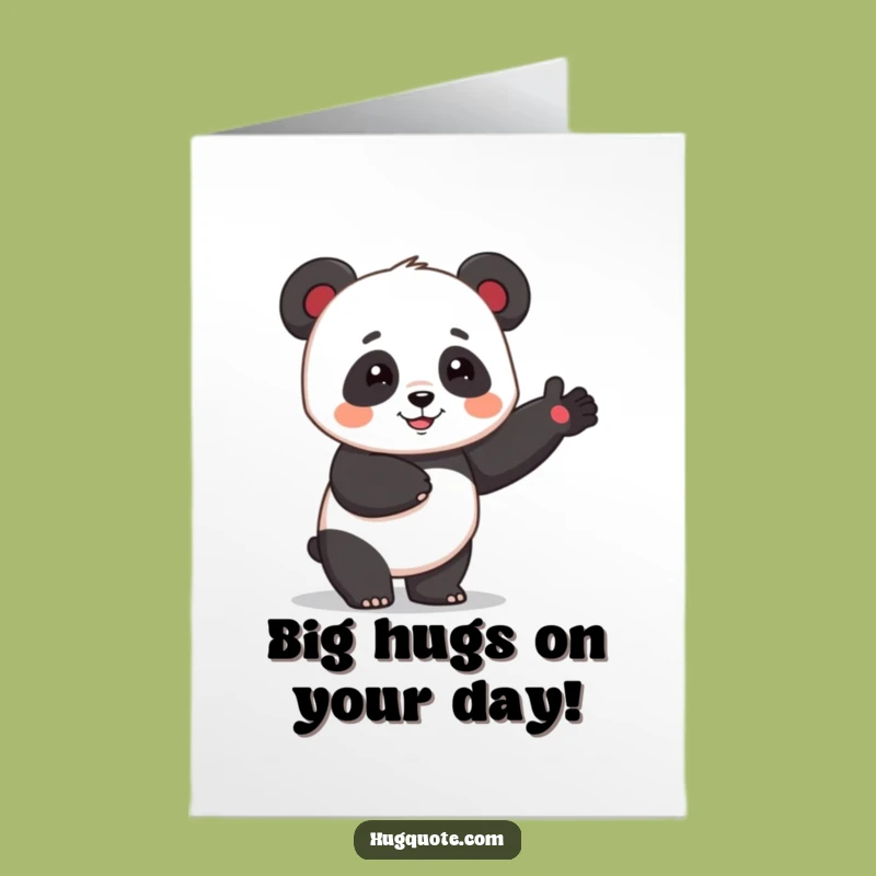 Free Printable Panda Birthday Card: Silly Hugs, Hilarious Downloadable Gift