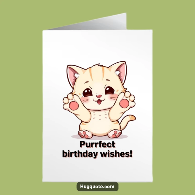 Free Printable Birthday Card: Kitten Hug Funny Downloadable Gift