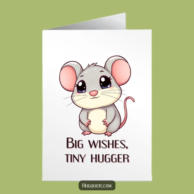 Free Printable Birthday Card: Mousey Hug Request - Downloadable Cute