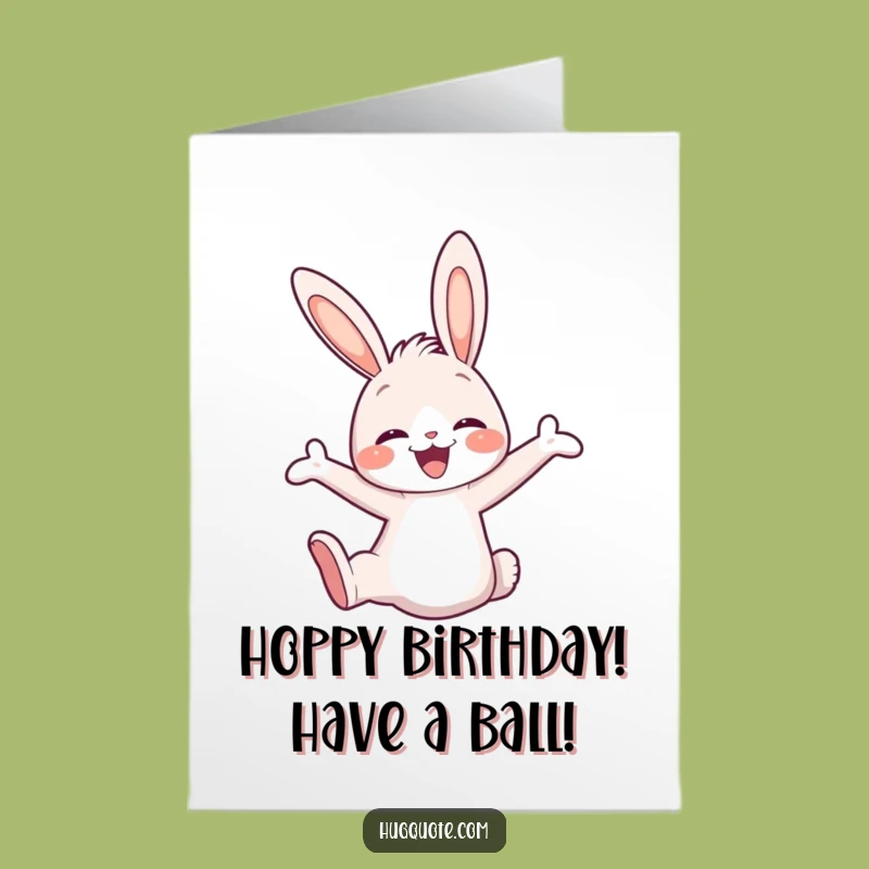 Free Printable Bunny Hop Birthday Card - Joyful DIY Downloadable Gift