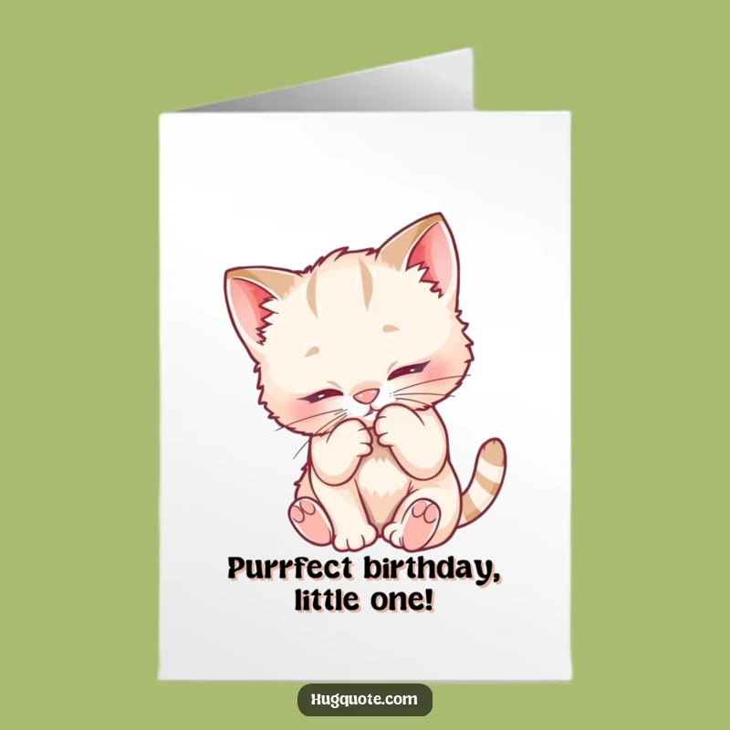 Free Printable Kitten Cuddle Birthday Card - Sweet DIY Downloadable Gift