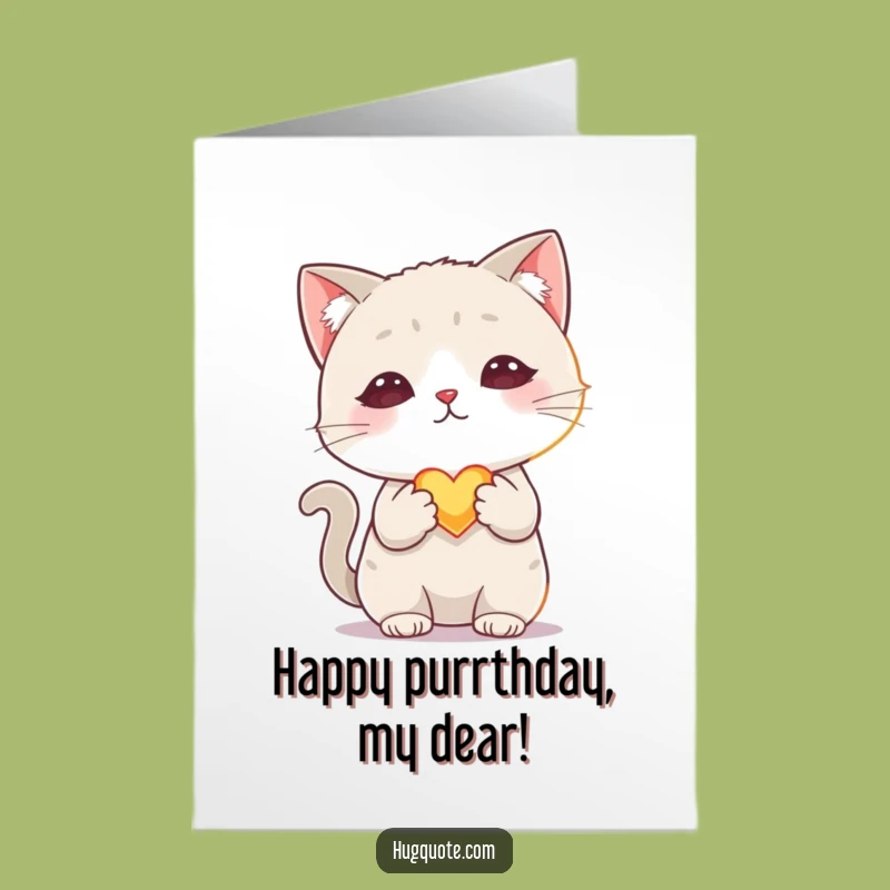 Free Printable Shy Cat Birthday Card: Sweet Funny Downloadable Gift!