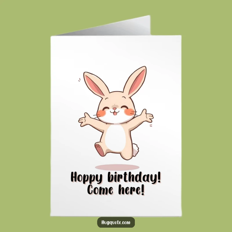Free Printable Bunny Leap Birthday Card: Exciting Funny Downloadable Gift!